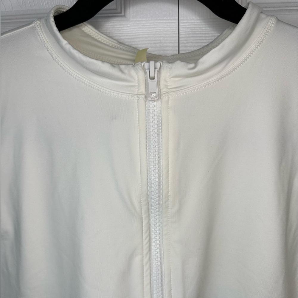 SKIMS Zip Front Sleeveless One-piece Swim sz.4X Marble - Picture 3 of 6